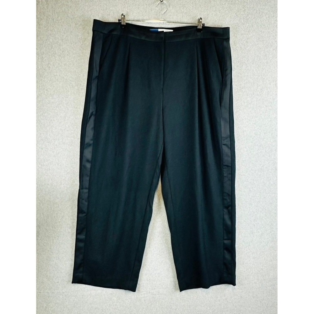 Old Navy Womans 20 Trouser Pants Wide Leg Extra High Adjustable Waist Tuxedo - Picture 2 of 11